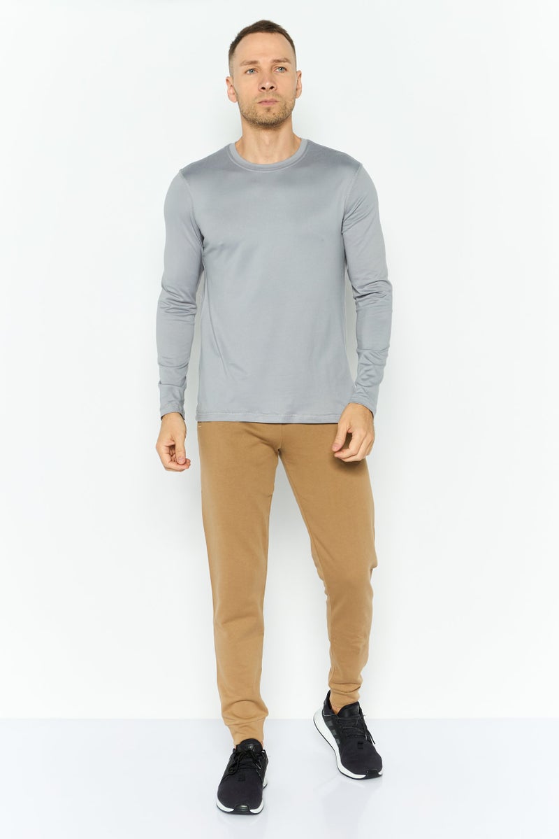 90 Degree By Reflex قميص رياضي للرجال بأكمام طويلة مناسب في الهواء الطلق، رمادي - Image 2